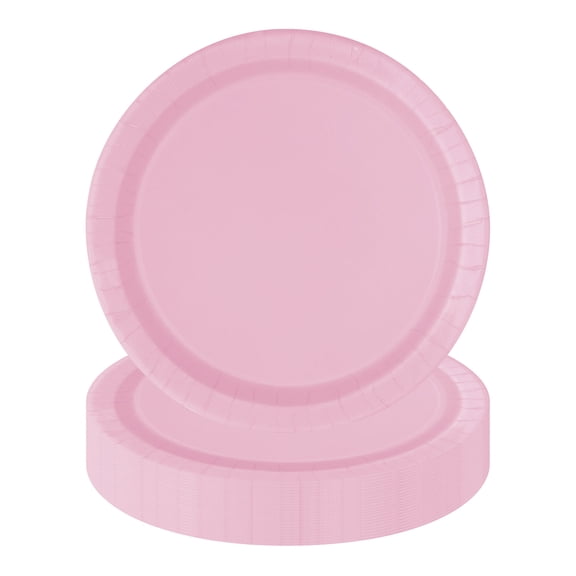 24CT 7IN Light Pink Dessert Paper Plates by Way To Celebrate