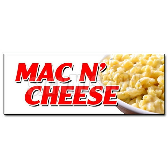 24" MAC N' CHEESE DECAL sticker macaroni and cheese baked hot creamy american