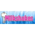 thumbnail image 1 of 24" MILKSHAKES DECAL sticker thick  ice cream shop chocolate vanilla tin, 1 of 1
