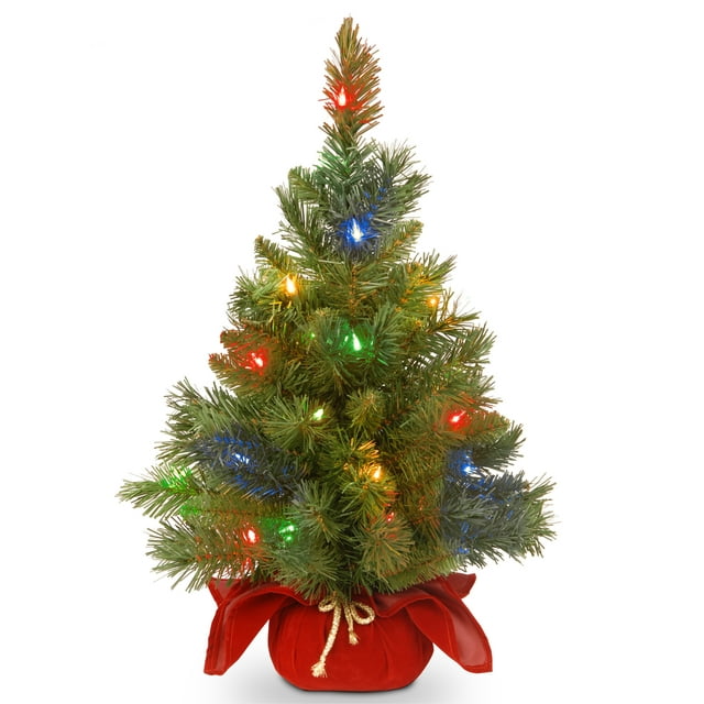 24" Majestic Fir Tree with Battery Operated Multicolor LED Lights