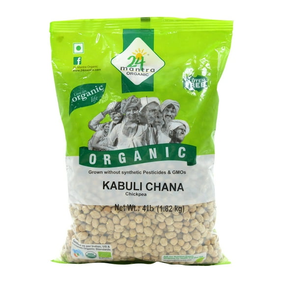 24 Mantra Organic Chick Peas / Kabuli Chana / Garbanzos - 4 lbs (USDA ORGANIC CERTIFIED)