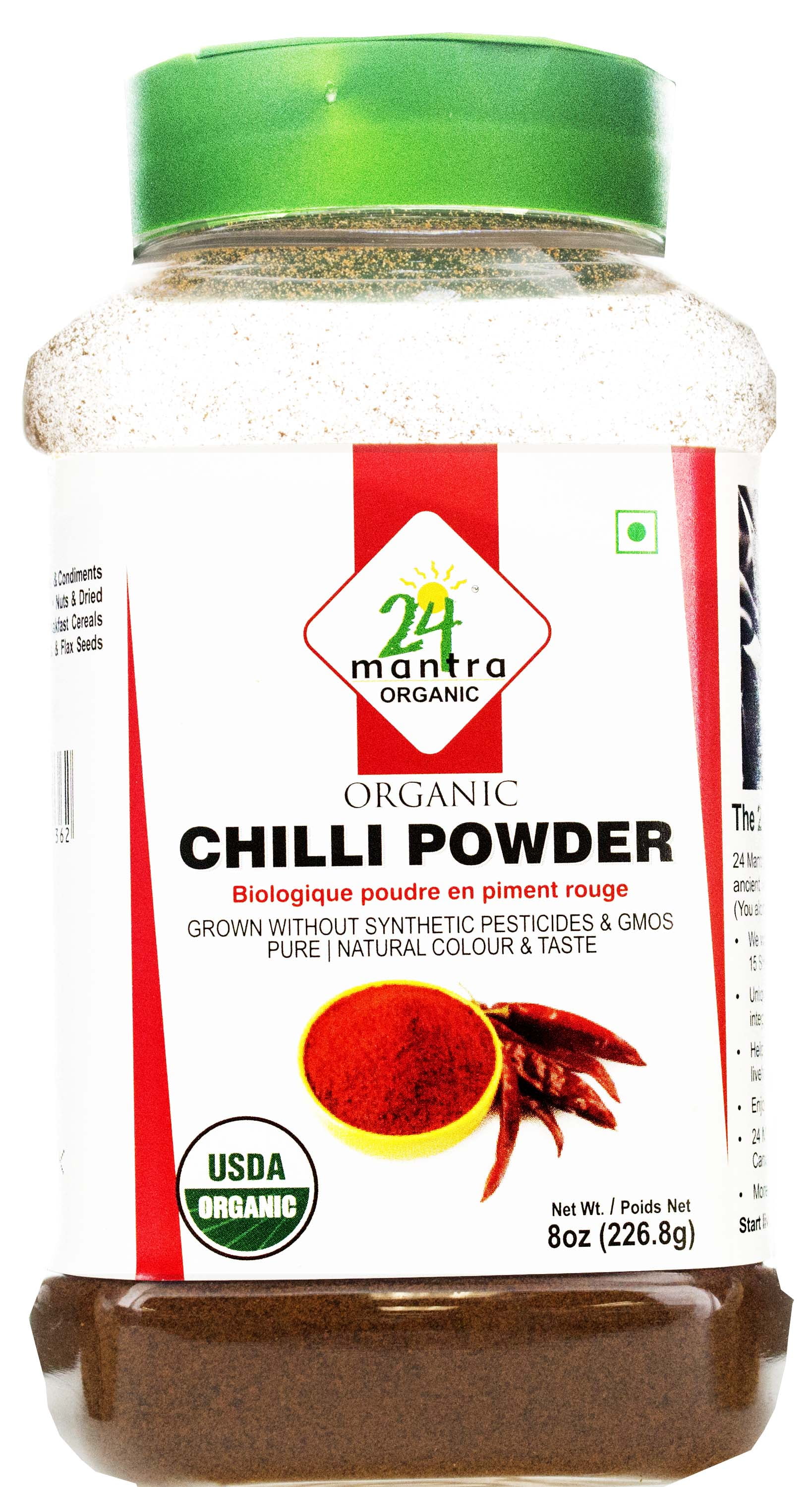24 Mantra Organic Chili Powder, 8 Oz, Spice for Marinades, Stews, and ...
