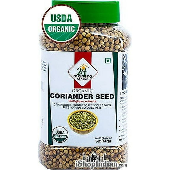24 Mantra Organic Coriander Seeds - 5 oz jar