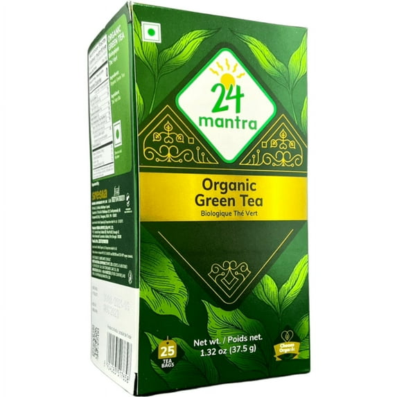 24 Mantra Organic Green Tea - 25 Tea Bags 37.5 Gm (1.32 Oz)