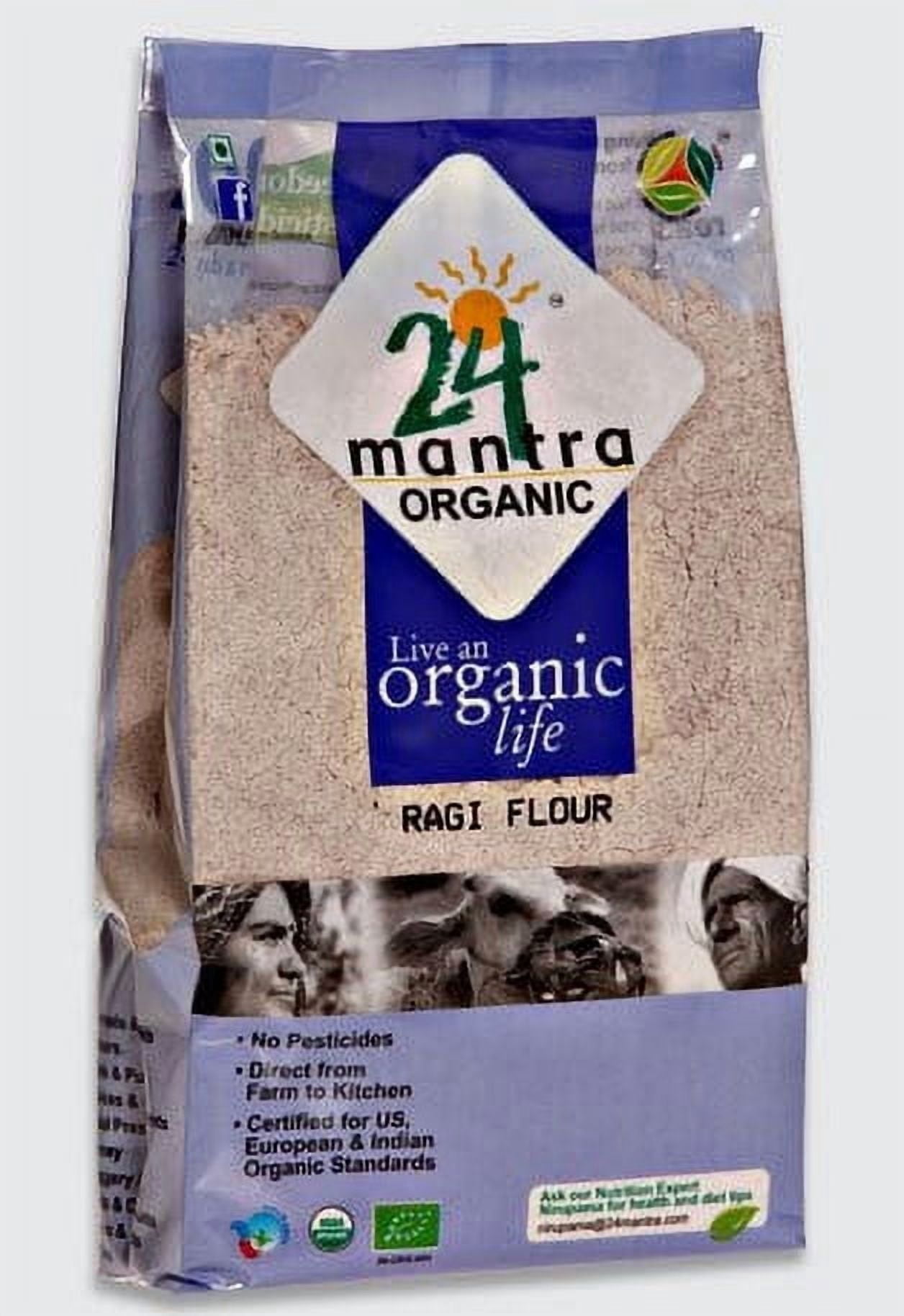 Organic Ragi Mault Powder 24 Mantra, Organic Ragi Flour, 2lb, made from 100% organic ragi ...