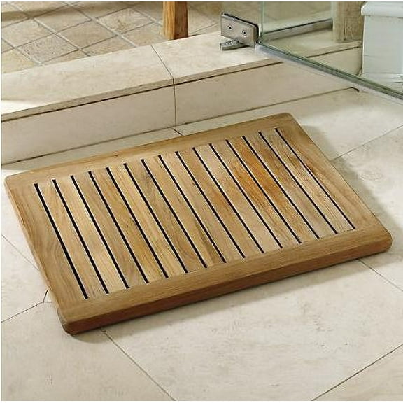 24" Mat, Teak Doormat Bathroom