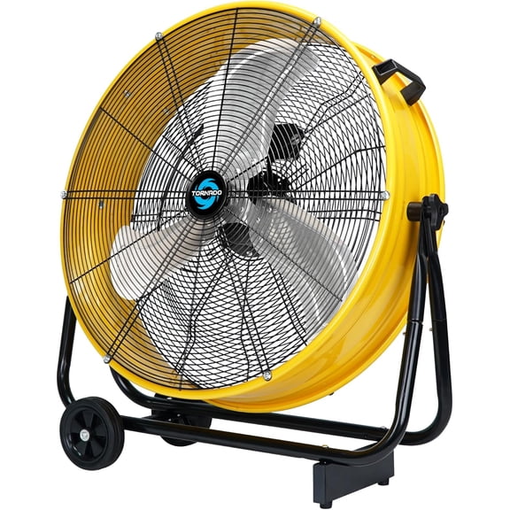 24" Metal Drum Fan - High Velocity, 7700 CFM, 3-Speed, Heavy Duty for Industrial & Commercial Use, 1/3 HP Motor, 8 FT Cord, ETL Listed