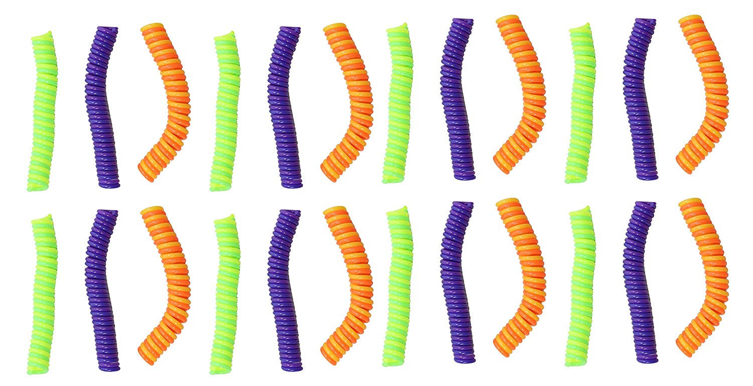 24 Mini Pencil Coil Wraps - Sensory Fidget Toy for Students, Adults and ...