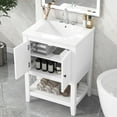 thumbnail image 1 of 24" Modern Bathroom Vanity with Ample Storage and Smooth - feeling Knobs, 1 of 6