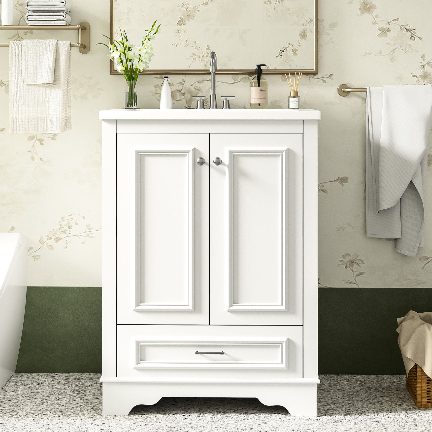24'' Modern Freestanding Bathroom Vanity | Store Bathroom Items in ...