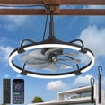 thumbnail image 1 of Lokivas 24" Waterproof Outdoor Gazebo Ceiling Fan with Light, Quiet 6 Speeds, APP & Remote Control, IP65 Plug-in Caged Fan with Hanging Hook, 3CCT Dimmable for Patio Pergola, 1 of 8