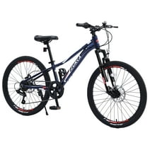 24" Mountain Bike for Kids, Boy Girls Bike with Aluminium Frame & Disc Brakes