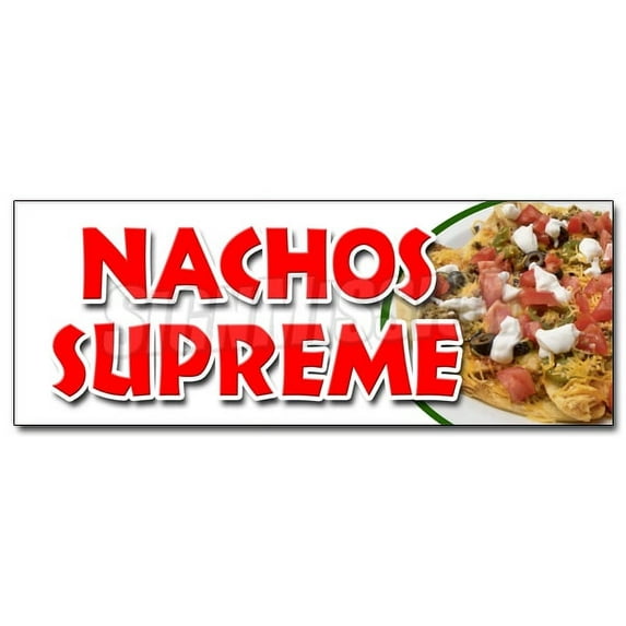 24" NACHOS SUPREME DECAL sticker snack melted mexican chili tacos tex mex