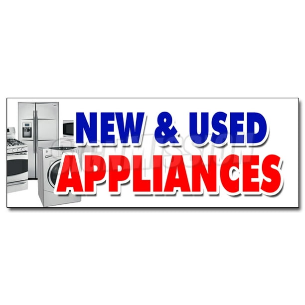 24" NEW & USED APPLIANCES DECAL sticker refrigerator washer dryer