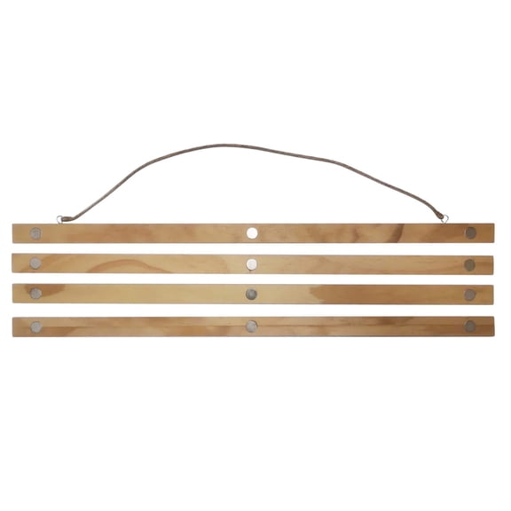24" Natural Wooden Magnetic Poster Hanger by Studio Décor - Magnet Frame for Photos - Maps - Posters - Prints - Pictures - and Artwork - 1 Pack