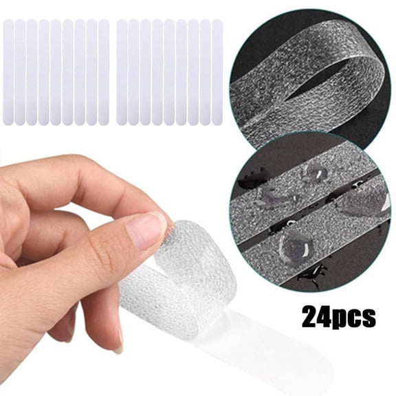 24 Non Bath Mat Grip Stickers Shower Strips Pad Floor Tape 24PCS