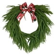 thumbnail image 1 of 24" Norfolk Pine Wreath for Front Door, Wreath For Front Door Real Wreath Artificial Green Wreath Holiday Decoration For Home, 1 of 7