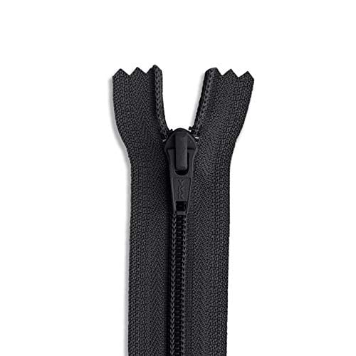 24" Nylon Coil Non-Separating Pant Dress Boot Zipper Black Zip for Sewing Craft