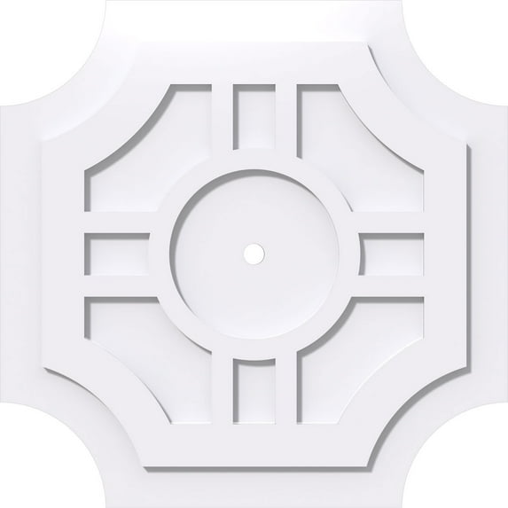 24"OD x 1"ID x 8"C x 1"P Haus Architectural Grade PVC Contemporary Ceiling Medallion