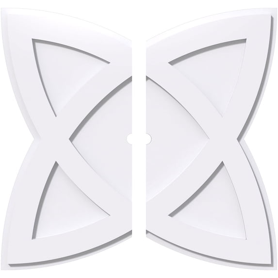 24"OD x 1"ID x 9"C x 1"P Cosmo Architectural Grade PVC Contemporary Ceiling Medallion, Two Piece