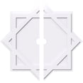 thumbnail image 1 of 24"OD x 2"ID x 13 1/4"C x 1"P Axel Architectural Grade PVC Contemporary Ceiling Medallion, Two Piece, 1 of 11