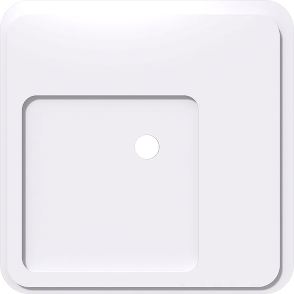 24"OD x 2"ID x 8 1/4"C x 1"P Lucan Architectural Grade PVC Contemporary Ceiling Medallion