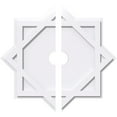 thumbnail image 1 of 24"OD x 3"ID x 13 1/4"C x 1"P Axel Architectural Grade PVC Contemporary Ceiling Medallion, Two Piece, 1 of 11