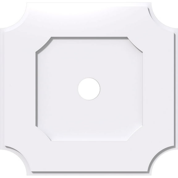24"OD x 3"ID x 14 1/4"C x 1"P Locke Architectural Grade PVC Contemporary Ceiling Medallion
