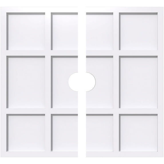24"OD x 3"ID x 8 1/4"C x 1"P Rubik Architectural Grade PVC Contemporary Ceiling Medallion, Two Piece