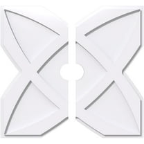 24"OD x 3"ID x 8 1/4"C x 1"P Titus Architectural Grade PVC Contemporary Ceiling Medallion, Two Piece