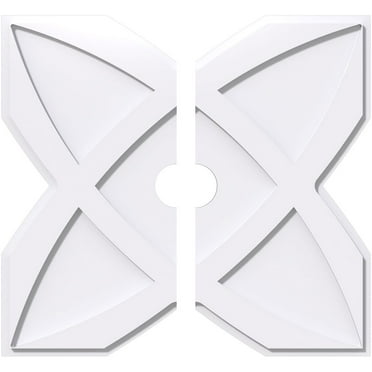 24"OD x 3"ID x 8 1/4"C x 1"P Titus Architectural Grade PVC Contemporary Ceiling Medallion, Two Piece