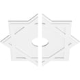 thumbnail image 1 of 24"OD x 4"ID x 13 1/4"C x 1"P Axel Architectural Grade PVC Contemporary Ceiling Medallion, Two Piece, 1 of 7