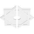 thumbnail image 1 of 24"OD x 4"ID x 13 1/4"C x 1"P Axel Architectural Grade PVC Contemporary Ceiling Medallion, Two Piece, 1 of 7