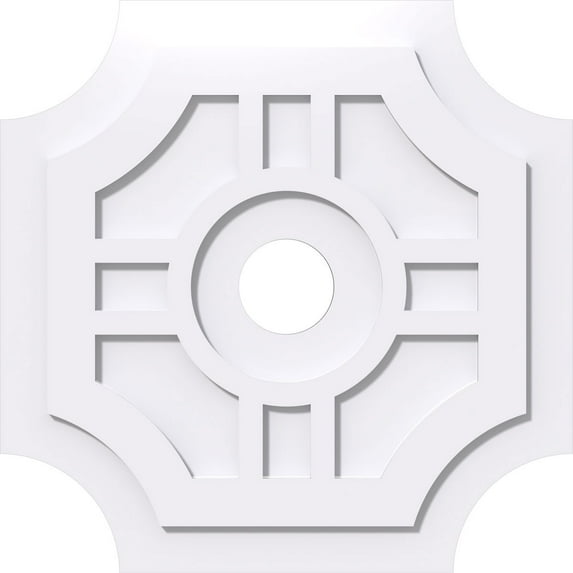 24"OD x 4"ID x 8"C x 1"P Haus Architectural Grade PVC Contemporary Ceiling Medallion