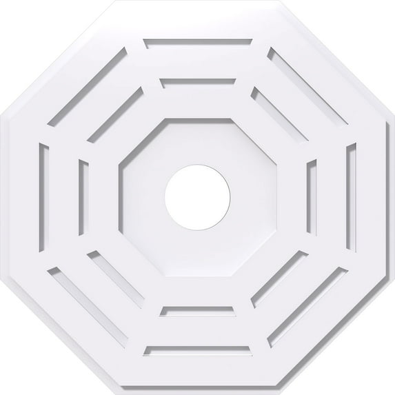 24"OD x 4"ID x 9 1/2"C x 1"P Westin Architectural Grade PVC Contemporary Ceiling Medallion