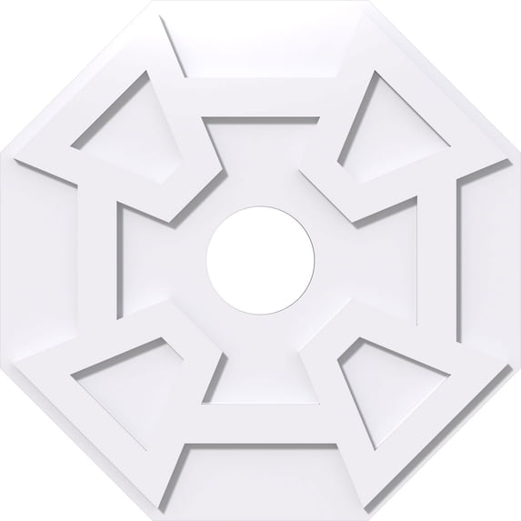 24"OD x 5"ID x 8 1/4"C x 1"P Logan Architectural Grade PVC Contemporary Ceiling Medallion