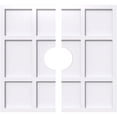 thumbnail image 1 of 24"OD x 5"ID x 8 1/4"C x 1"P Rubik Architectural Grade PVC Contemporary Ceiling Medallion, Two Piece, 1 of 11