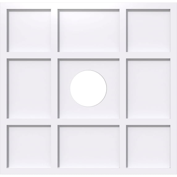 24"OD x 5"ID x 8 1/4"C x 1"P Rubik Architectural Grade PVC Contemporary Ceiling Medallion