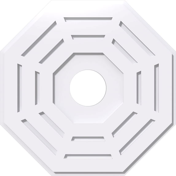 24"OD x 5"ID x 9 1/2"C x 1"P Westin Architectural Grade PVC Contemporary Ceiling Medallion