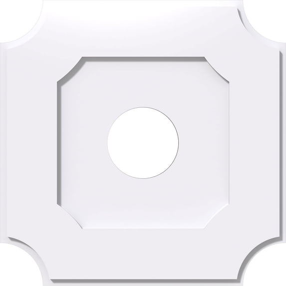 24"OD x 6"ID x 14 1/4"C x 1"P Locke Architectural Grade PVC Contemporary Ceiling Medallion