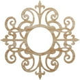 thumbnail image 1 of 24"OD x 7 3/4"ID x 3/8"T Dijon Wood Fretwork Pierced Ceiling Medallion, Red Oak, 1 of 3