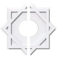 thumbnail image 1 of 24"OD x 7"ID x 13 1/4"C x 1"P Axel Architectural Grade PVC Contemporary Ceiling Medallion, Two Piece, 1 of 11