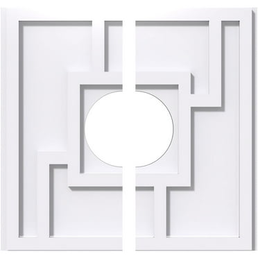 24"OD x 7"ID x 8 1/4"C x 1"P Knox Architectural Grade PVC Contemporary Ceiling Medallion, Two Piece