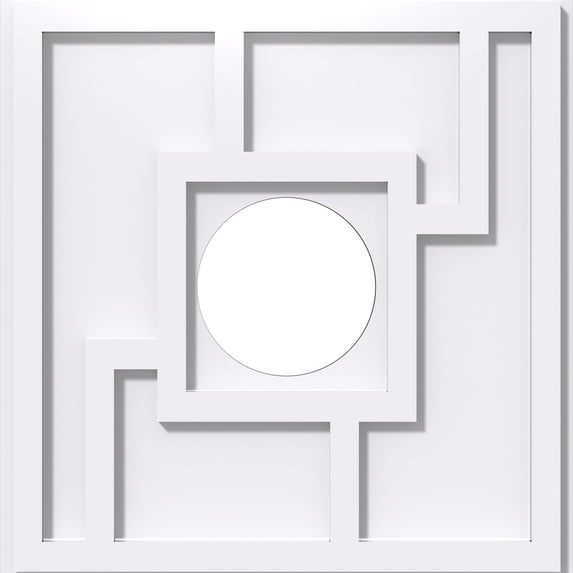 24"OD x 7"ID x 8 1/4"C x 1"P Knox Architectural Grade PVC Contemporary Ceiling Medallion