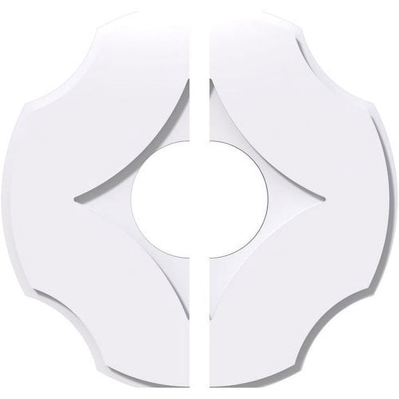 24"OD x 7"ID x 8 1/4"C x 1"P Percival Architectural Grade PVC Contemporary Ceiling Medallion, Two Piece