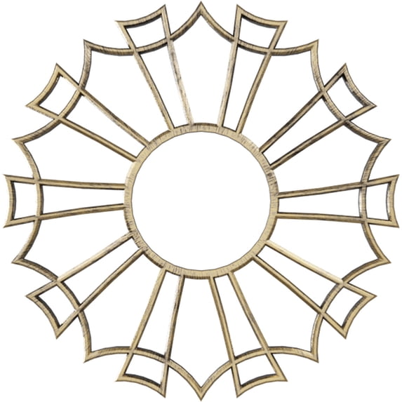 24"OD x 8 1/2"ID x 3/4"P Augustus Architectural Grade PVC Pierced Ceiling Medallion, Antiqued Pale Gold