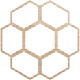 thumbnail image 1 of 24"OD x 8 1/2"ID x 3/8"T Florin Wood Fretwork Pierced Ceiling Medallion, Alder, 1 of 3