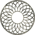 thumbnail image 1 of 24"OD x 8 1/4"ID x 3/4"P Cannes Architectural Grade PVC Pierced Ceiling Medallion, Antiqued Warm Silver, 1 of 10