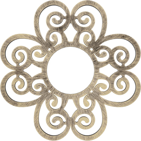24"OD x 8 1/4"ID x 3/4"P Cohen Architectural Grade PVC Pierced Ceiling Medallion, Antiqued Pale Gold