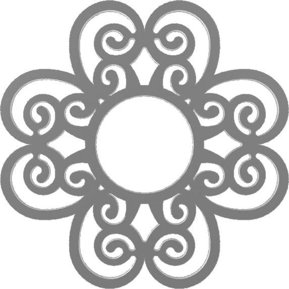 24"OD x 8 1/4"ID x 3/4"P Cohen Architectural Grade PVC Pierced Ceiling Medallion, Nickel